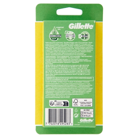 Gillette Sensor 3 Sensitive Rasoio da Uomo Usa e Getta, 3 Rasoi + 2 Gratis